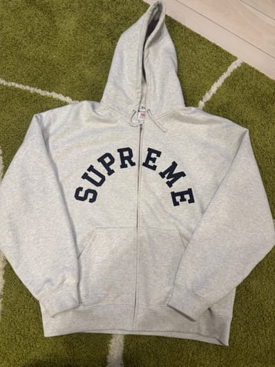 Supreme x Champion Zip Up Hooded Sweatshirt "Ash Grey"