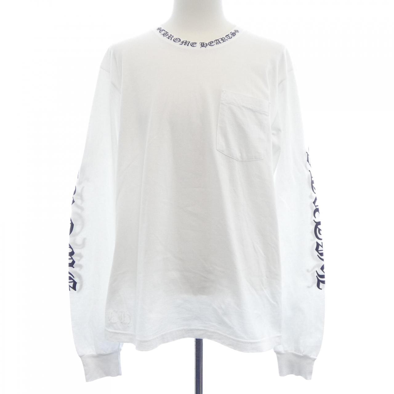 Chrome Hearts Neck Logo Pocket L/S Tee "White"