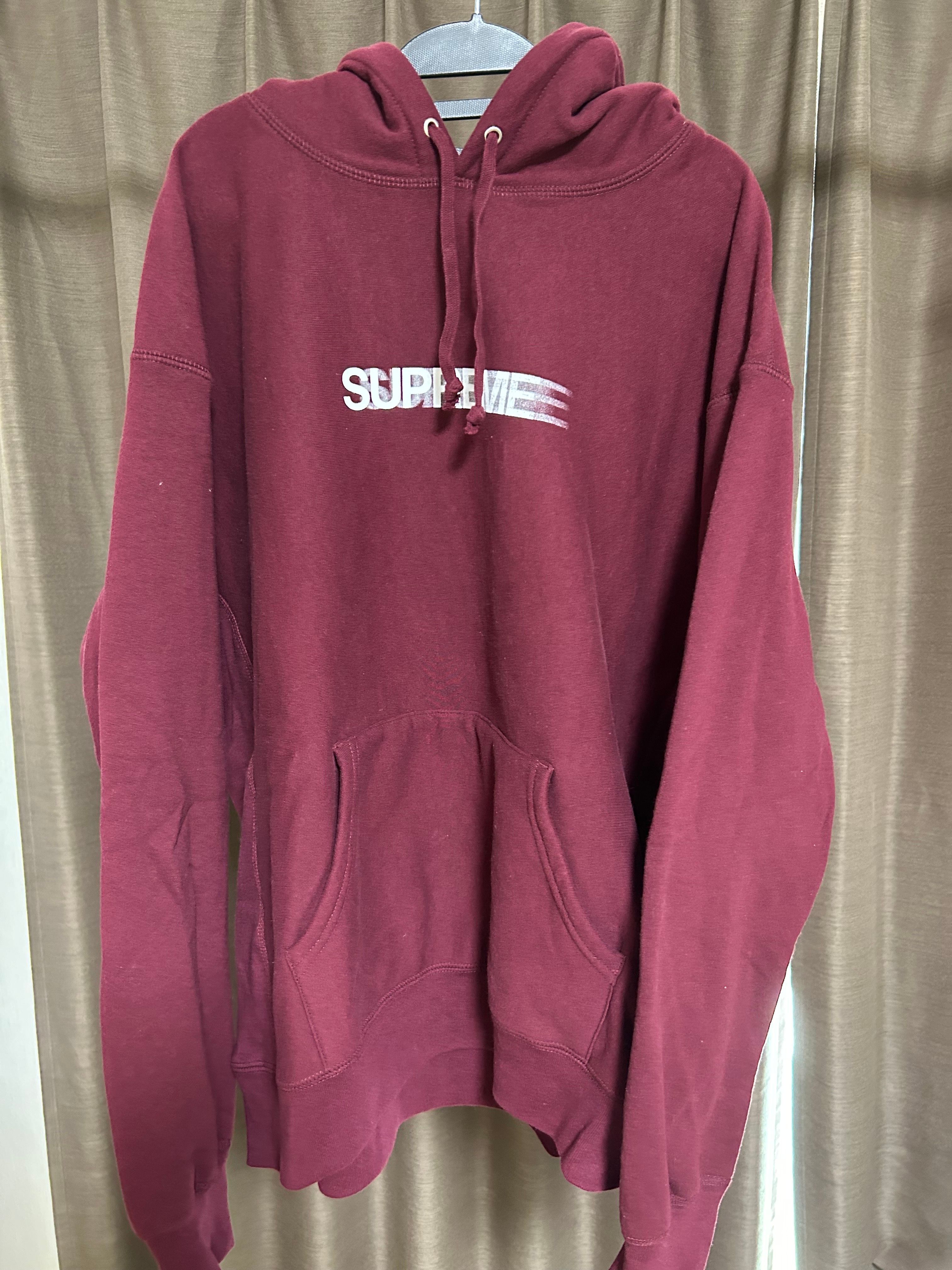 Supreme Motion Logo Hooded Sweatshirt "Burgundy" (23SS)
