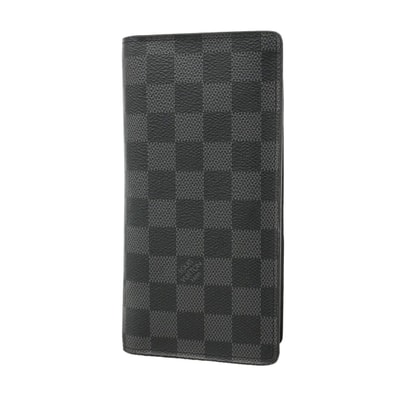 【6he5565】ルイヴィトン 長財布 ダミエ・グラフィット ポルトフォイユブラザ N62665 ブラック グレー【中古】メンズ