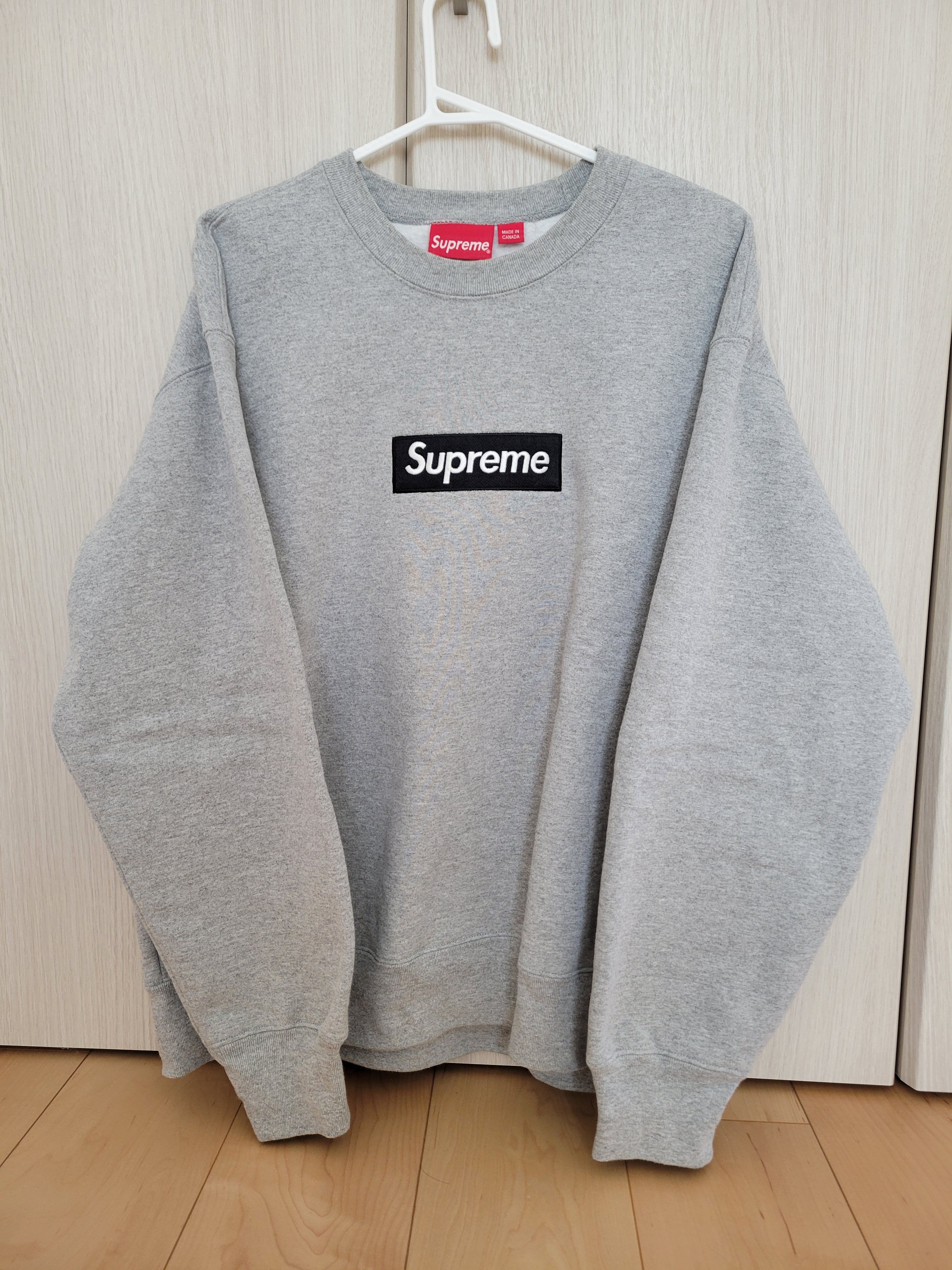 Supreme Box Logo Crewneck "Heather Grey" (22FW)