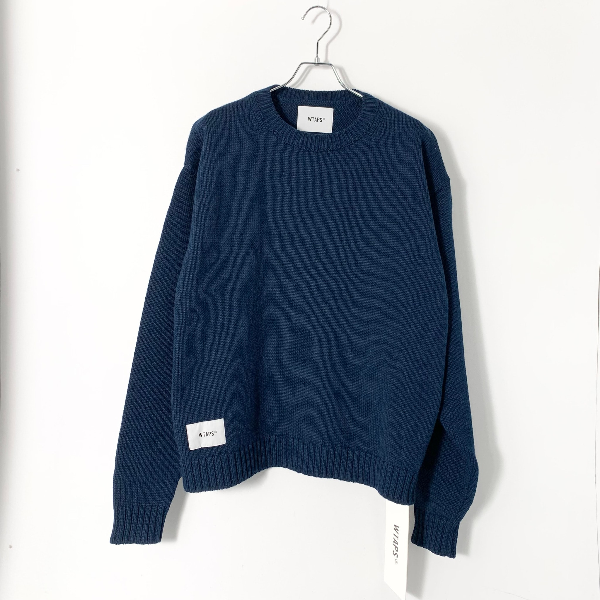 WTAPS CN 02 / Sweater / Poly. Sign "Navy"