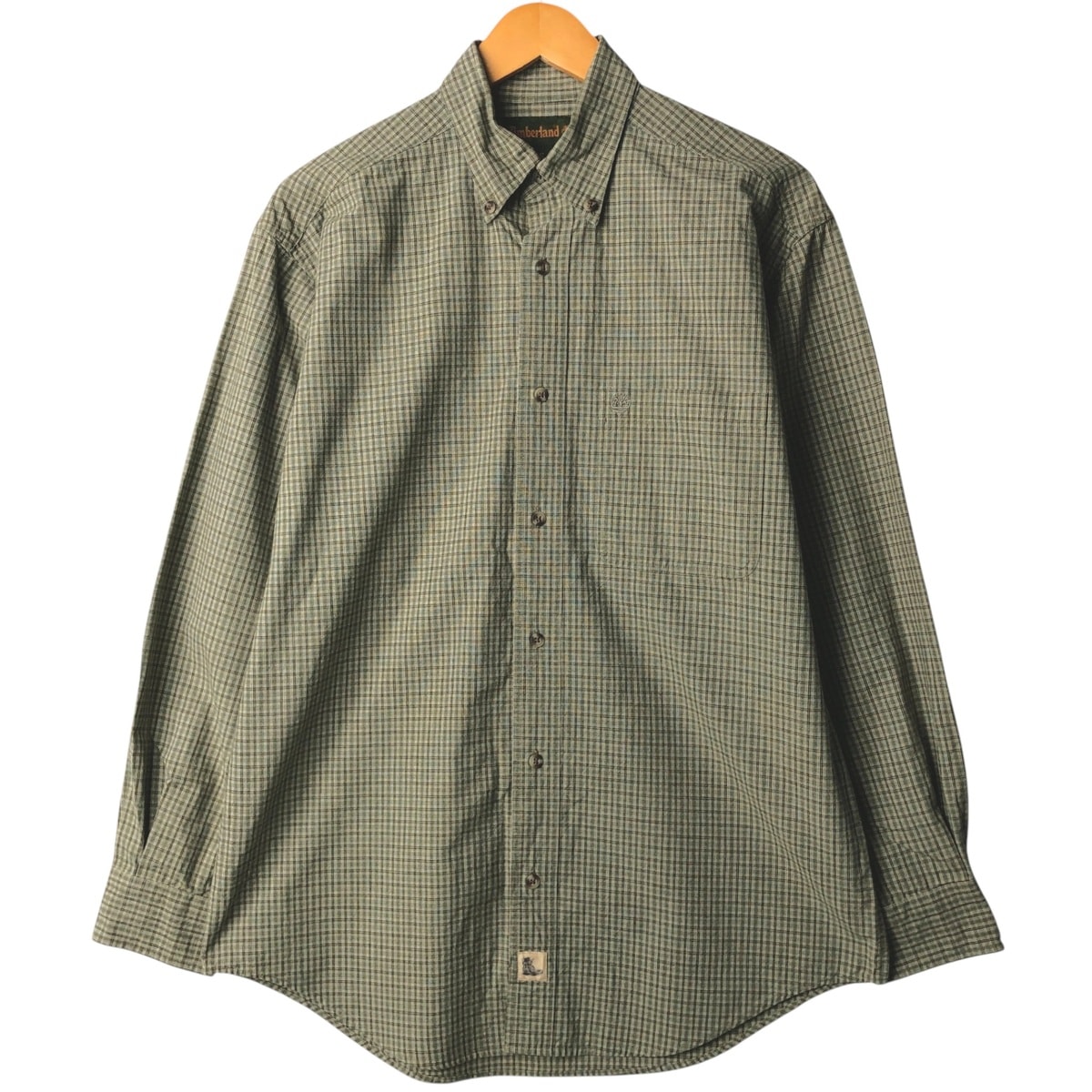 古着 90~00年代 ティンバーランド Timberland 長袖 ボタンダウンチェックシャツ メンズS相当 ヴィンテージ/eaa591257