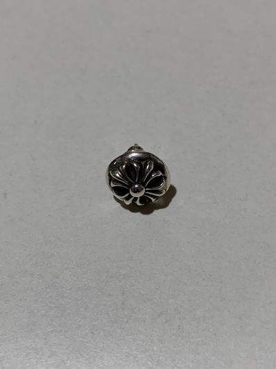 Chrome Hearts Cross Ball Stud Earrings "Silver"