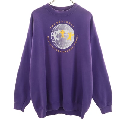 Lee リー 90s USA製 オールド 長袖 トレーナー XL パープル スウェット ビッグサイズ