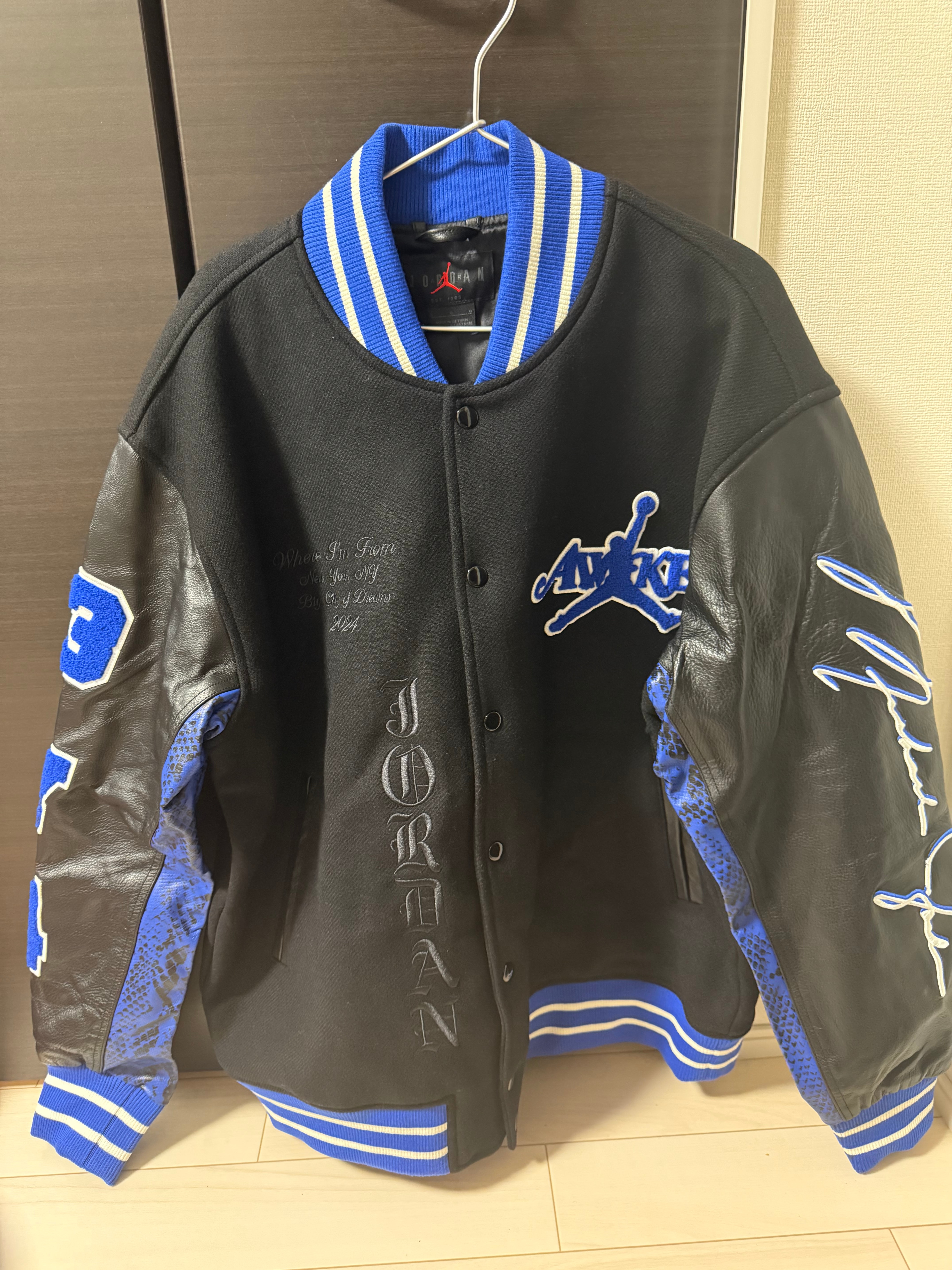Nike Jordan x Awake NY Varsity Jacket "Black/Game Royal"