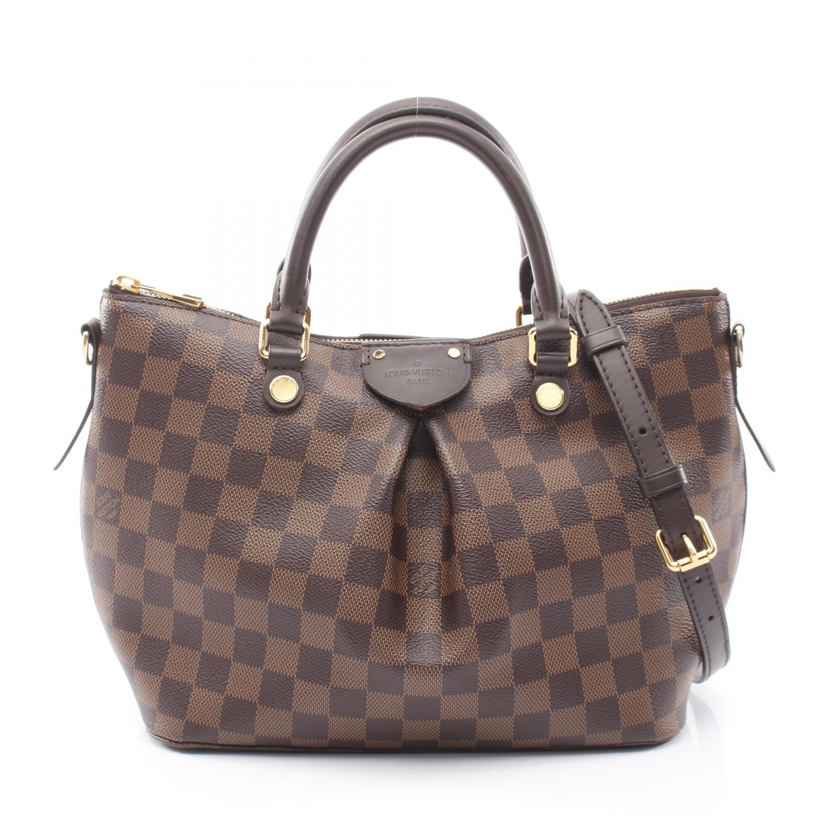 ルイ・ヴィトン LOUIS VUITTON シエナPM 2WAY ハンドバッグ バッグ PVCコーティングキャンバス レザー ダミエ エベヌ レディース ブラウン系 N41545 【中古】