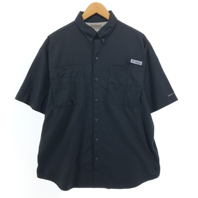 古着 コロンビア Columbia PFG 半袖 OMNI-SHADE リップストップ ボタンダウン フィッシングシャツ メンズL相当/eaa552840