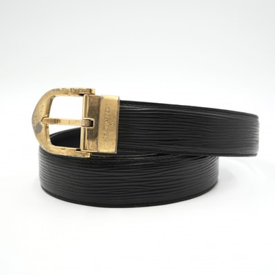 LOUIS VUITTON(ルイ・ヴィトン)サンチュール・クラシック ベルト エピレザー ブラック ゴールド金具 メンズ 110/44 LB0072 【中古】