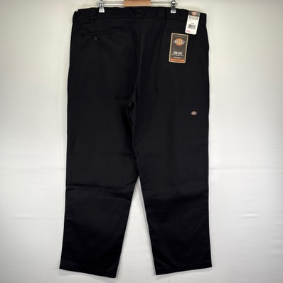 古着 デッドストック ディッキーズ Dickies パンツ ワークパンツ ダブルニー ワンポイントロゴ 大きいサイズ w48 L34 ブラック系 メンズ
