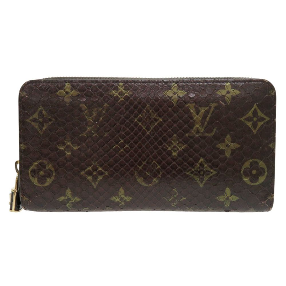 Louis Vuitton Zippy Wallet Padlock  Monogram Python Leather "Brown"