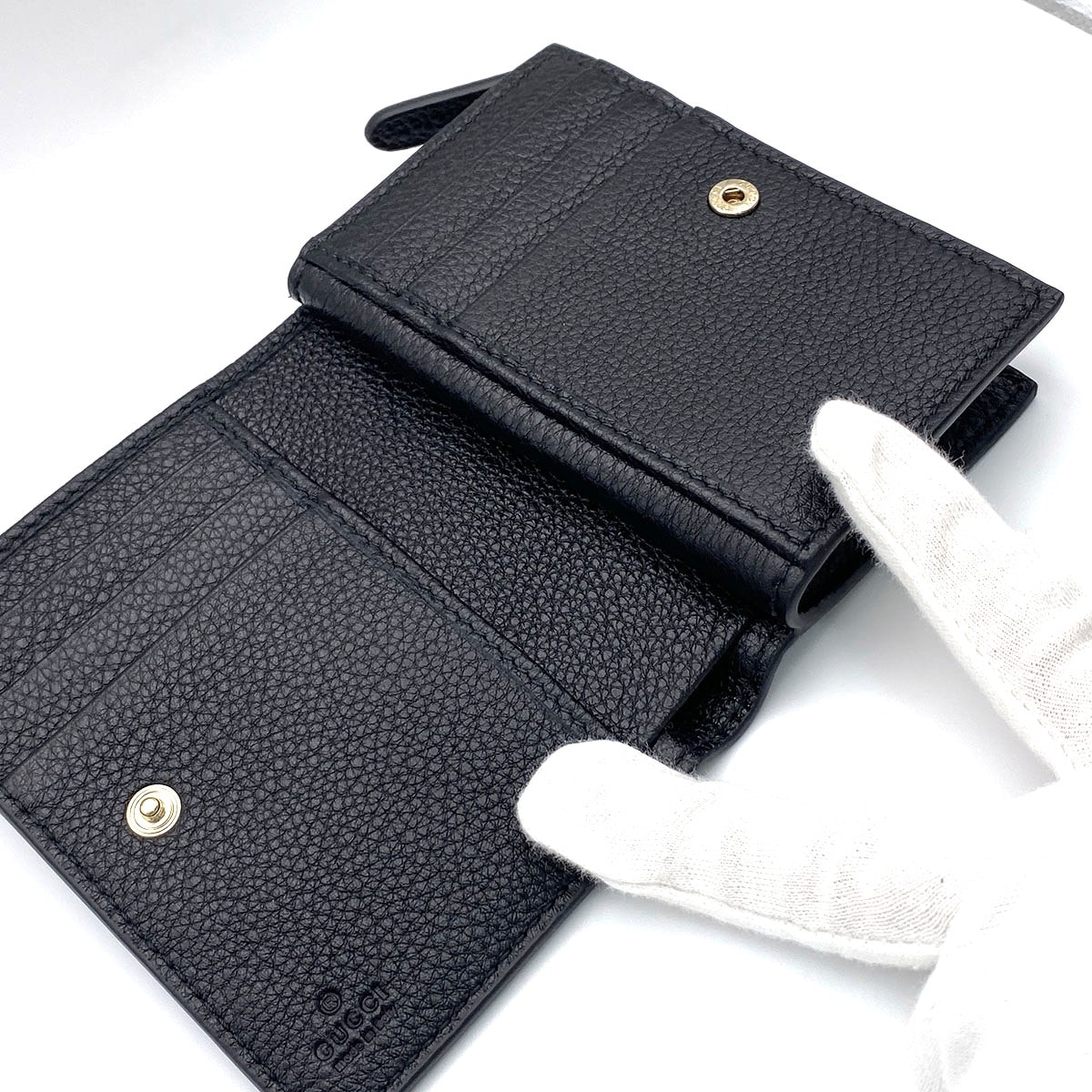 A (未使用に近い)】GUCCI グッチ GGエンブレム ミディアム ウォレット