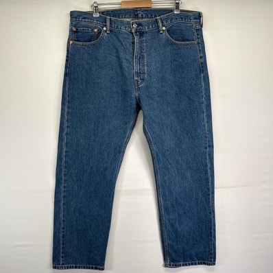 古着 リーバイス Levi's デニムパンツ 505 ストレート ジーンズ ジーパン 長ズボン 大きいサイズ 5ポケット w42 L30 ブルー メンズ