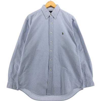 古着 ラルフローレン Ralph Lauren YARMOUTH 長袖 ボタンダウンストライプシャツ メンズL相当/eaa521475