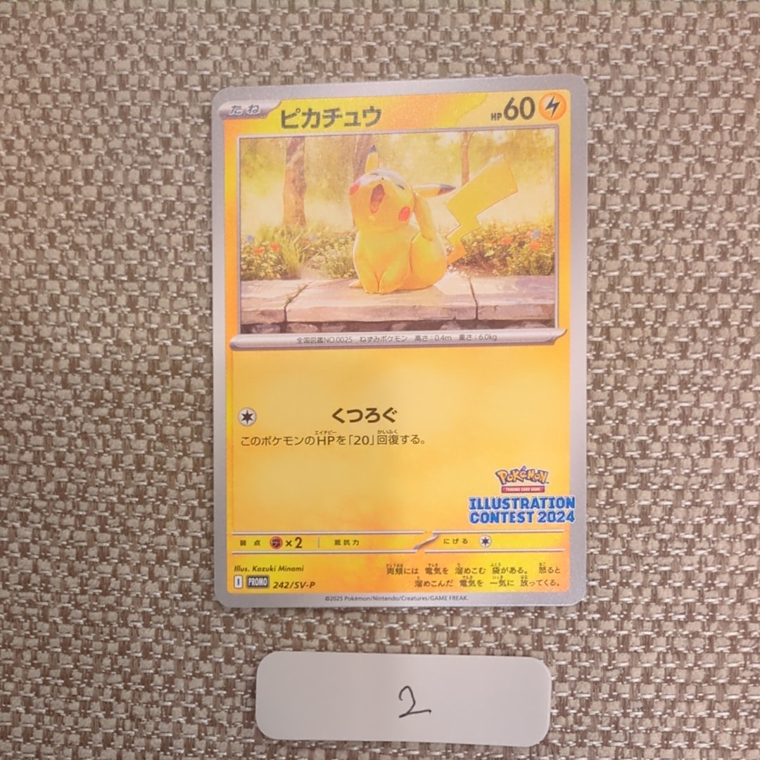 ピカチュウ [SV-P 242](プロモカードパック「イラストレーションコンテスト 2024 受賞作品プロモカード化記念キャンペーン」)
