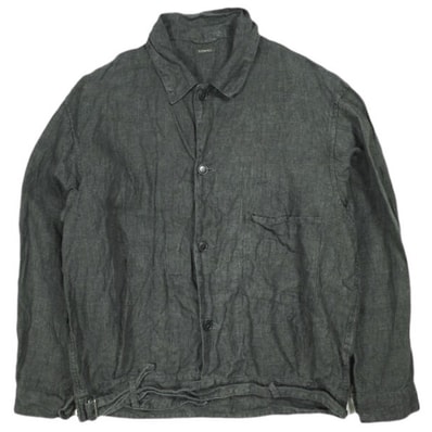 COMOLI コモリ 24SS 日本製 リネン ベルテッドジャケット Z01-01010 1 CHARCOAL アウター g26442