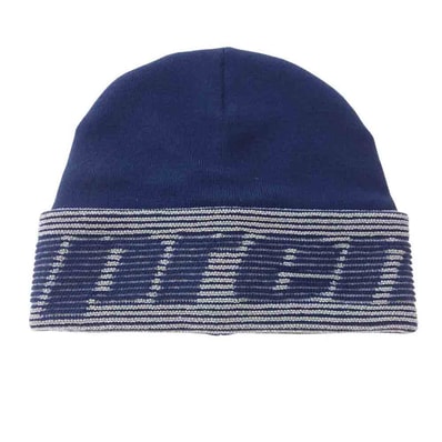 Supreme シュプリーム ニットキャップ 24AW RN101837 Reflective Jacquard Beanie リフレクティブ ジャガード ビーニー ニット キャップ ネイビー系【美品】【中古】