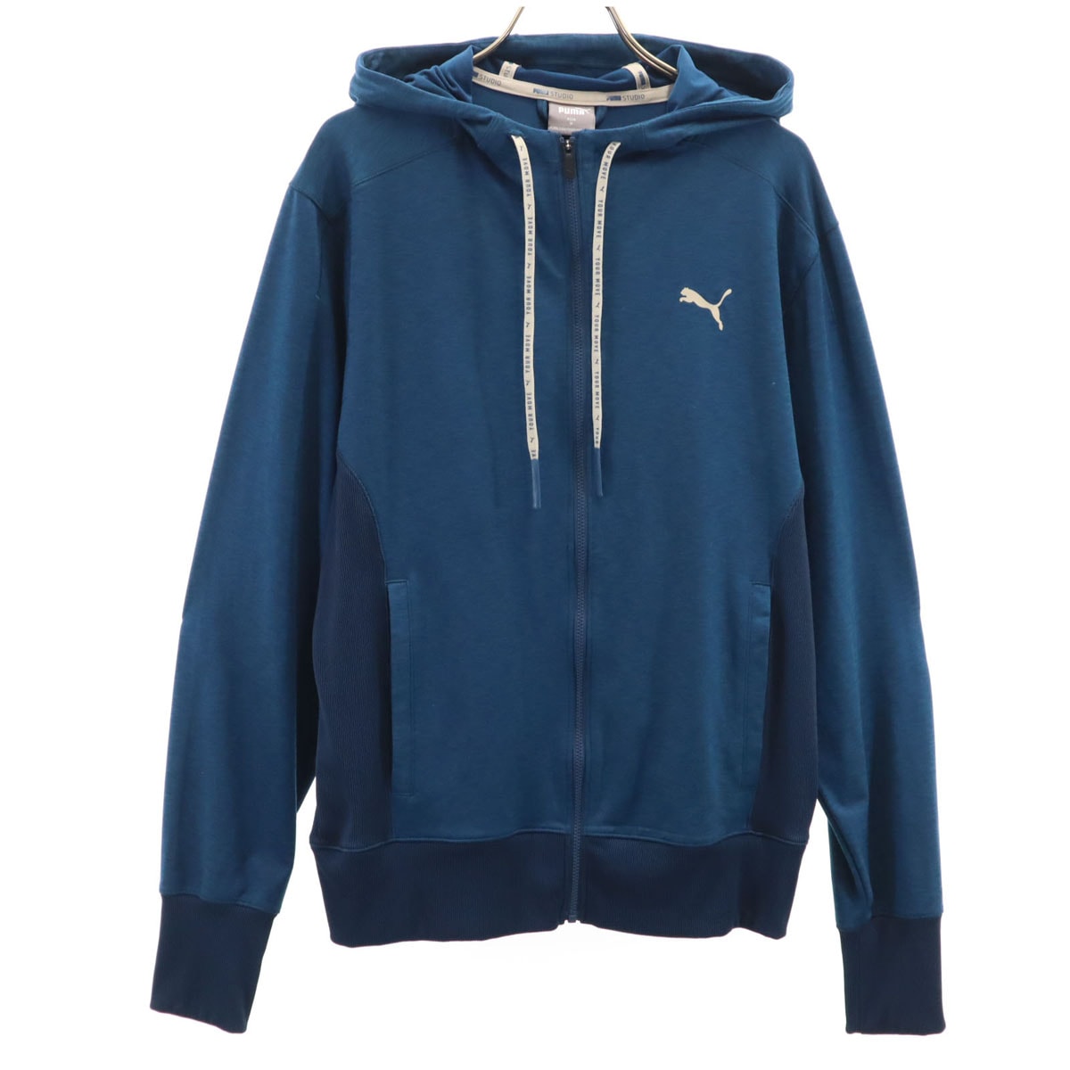 PUMA プーマ 長袖 ジップパーカー M 青紺系