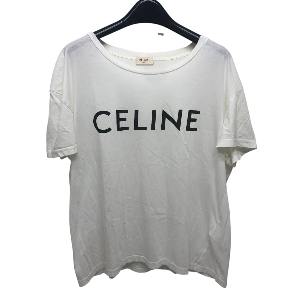 セリーヌ CELINE クラシックTシャツ / プリントジャージー 2X308916G フロントロゴ アパレル トップス 半袖 Tシャツ 半袖Tシャツ コットン ホワイト