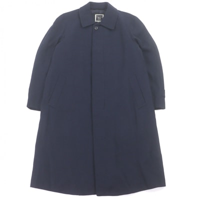 美品 クリスチャンディオールムッシュ ステンカラーコート ネイビー メンズ M