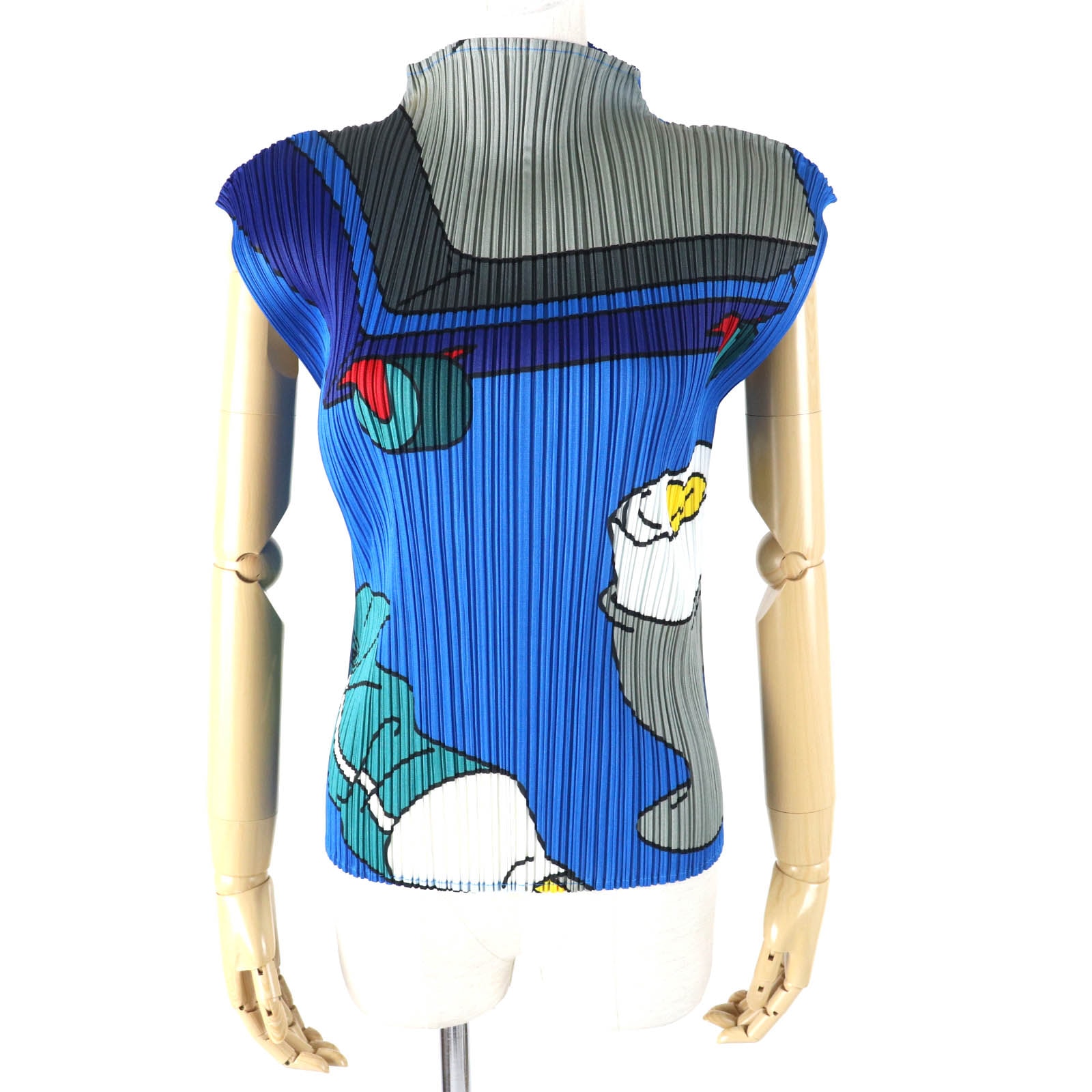 極美品 プリーツプリーズ イッセイミヤケ
カットソー ブルー レディース 3 PP22-JK932