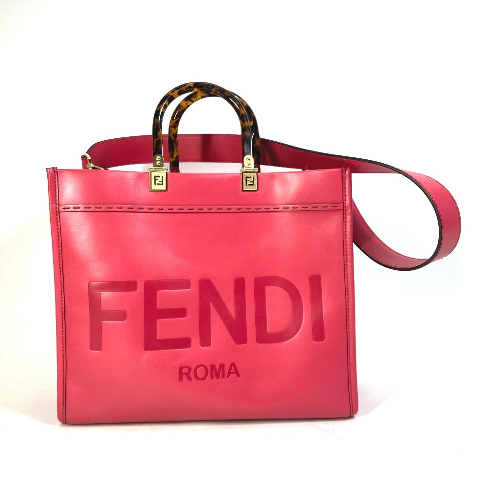 フェンディ FENDI サンシャインショッパー 8BH386 ショルダーバッグ 2WAY カバン トートバッグ レザー ピンク