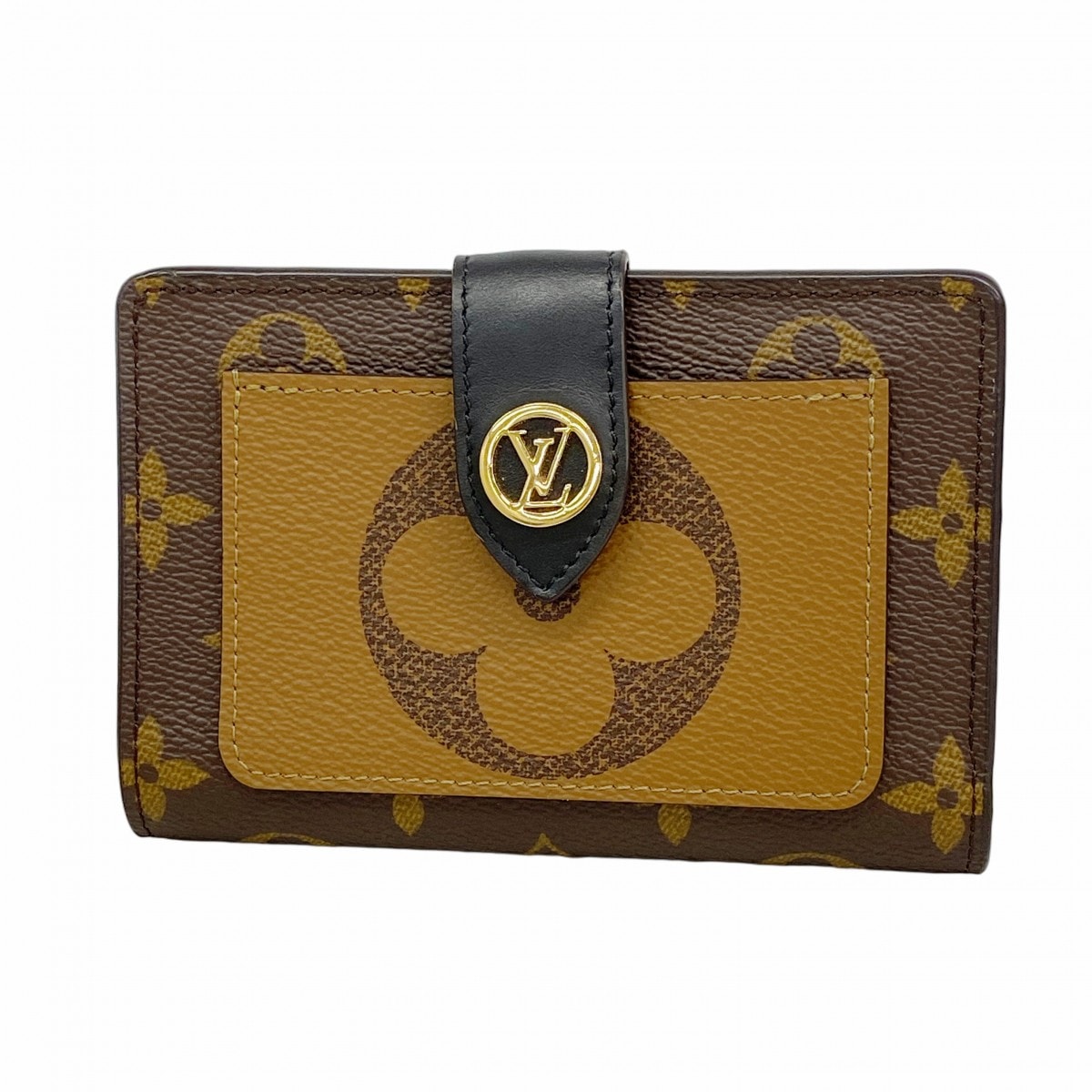 【6da0388-k】ルイヴィトン 財布 モノグラム・ジャイアント リバース ポルトフォイユジュリエット M69432 ブラウン【中古】レディース