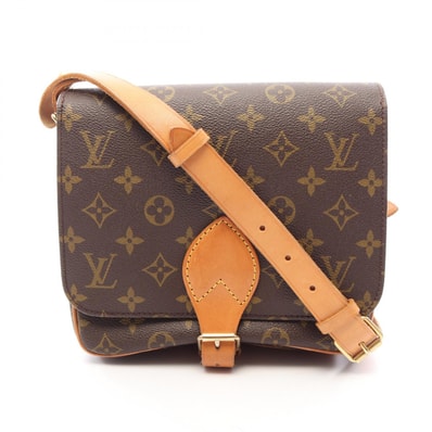ルイ・ヴィトン LOUIS VUITTON カルトシエールMM モノグラム ショルダーバッグ バッグ PVCコーティングキャンバス レザー レディース ブラウン系 M51253 【中古】