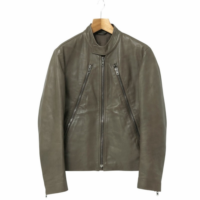MARTIN MARGIELA マルタンマルジェラ 5zip Leather Jacket ライダースジャケット サイズ44 MM14 八の字ライダース ここのえ期 イタリア製 ブランド古着【中古】20241212/RA2617