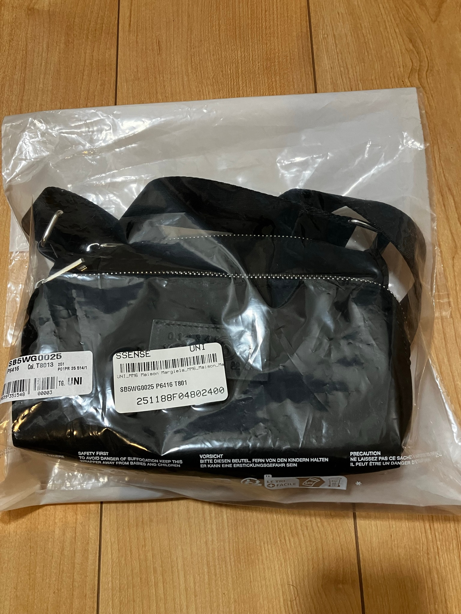 MM6 Maison Margiela Nylon Pocket Crossbody Bag "Black"