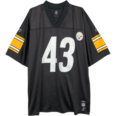 古着 リーボック Reebok NFL PITTSBURGH STEELERS ピッツバーグスティーラーズ Vネック メッシュ ゲームシャツ フットボールシャツ メンズXL相当/eaa657356