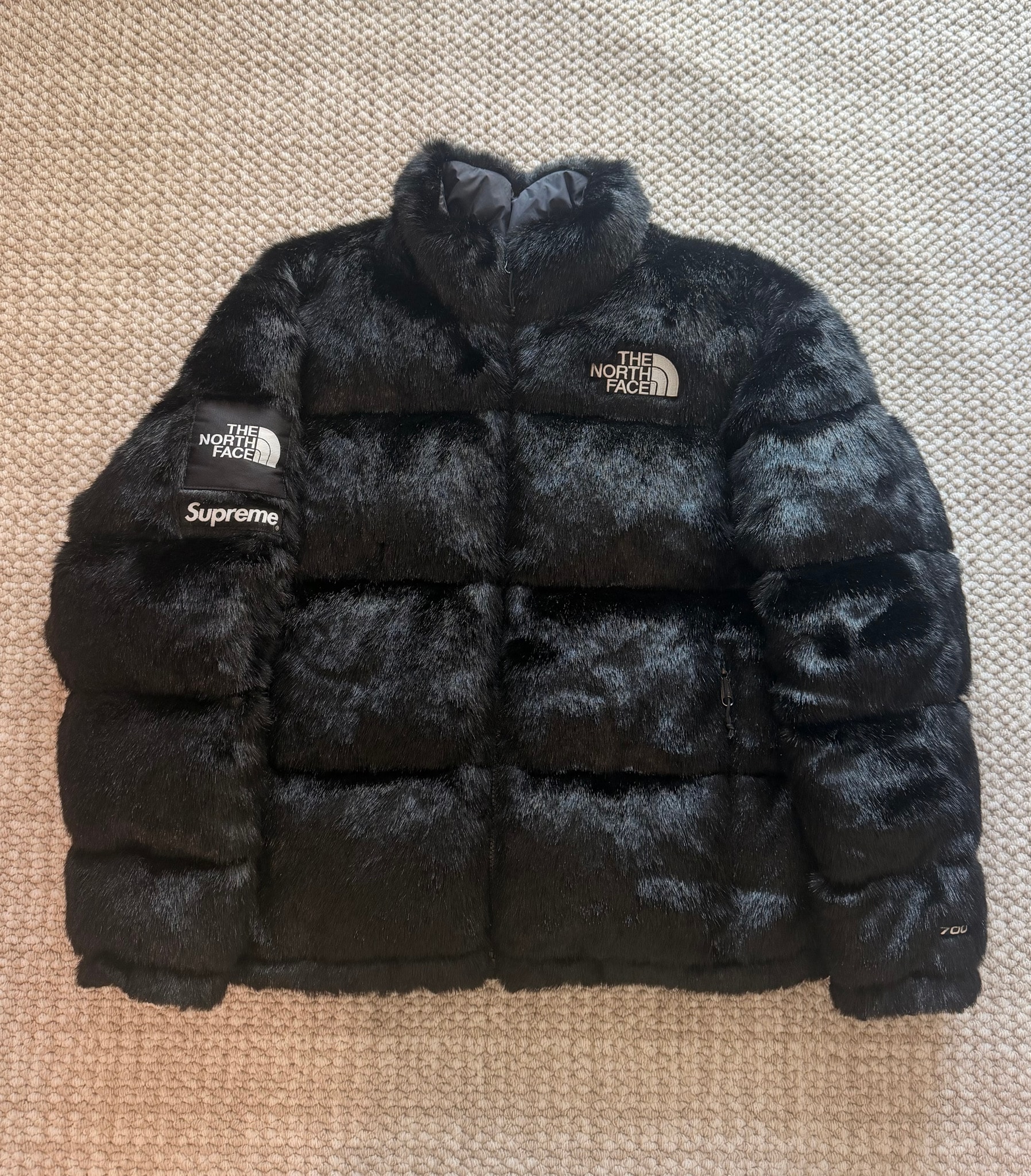 Supreme x The North Face Faux Fur Nuptse Jacket "Black"