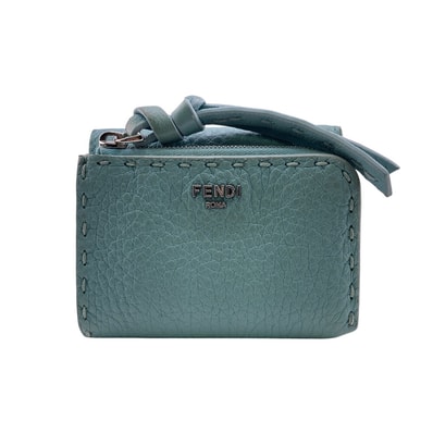 フェンディ FENDI 三つ折り財布 セレリア ピーカブー マイクロ L字ファスナー 8M0499 ブルーブルー