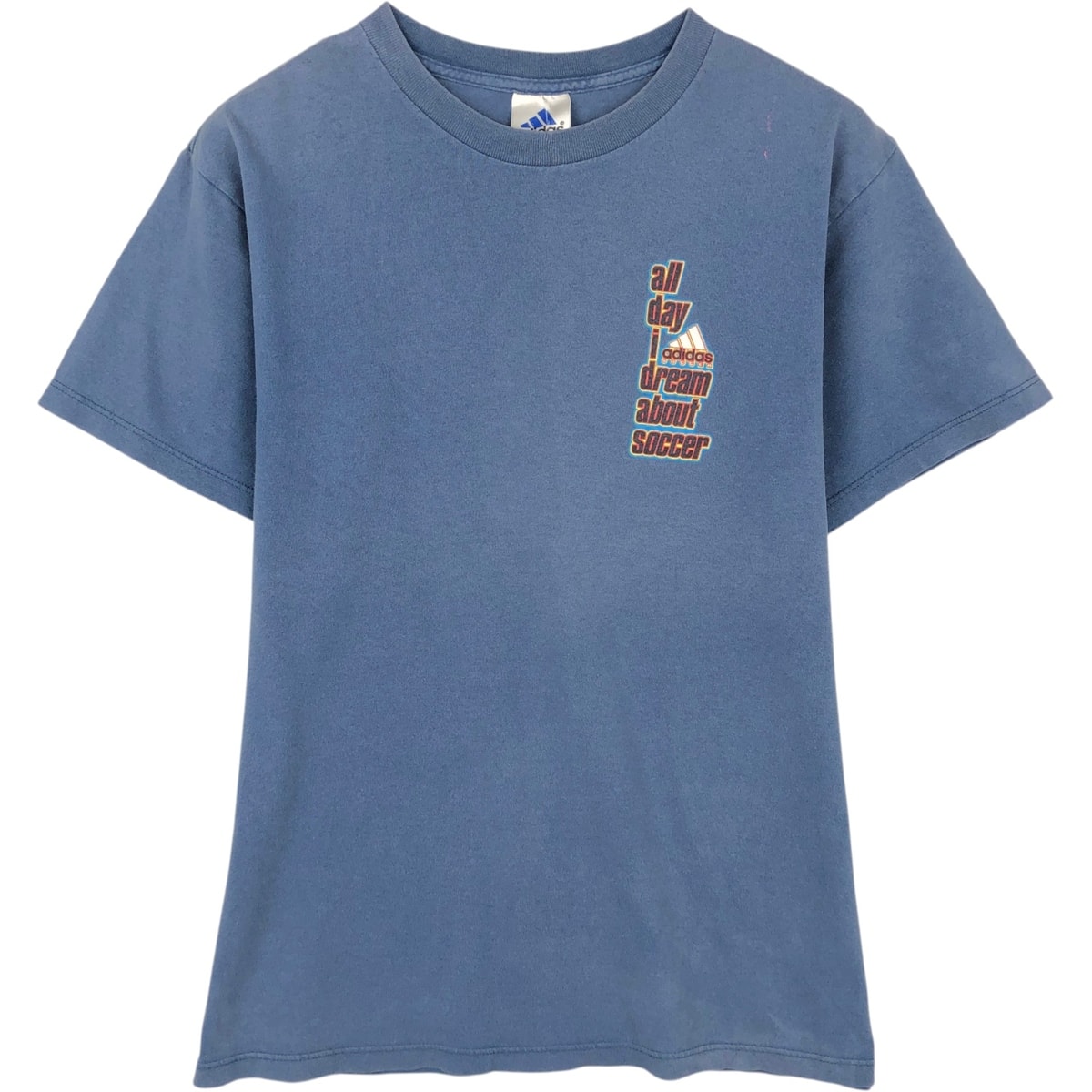 古着 90~00年代 アディダス adidas スポーツプリントTシャツ USA製 メンズS相当/eaa621847