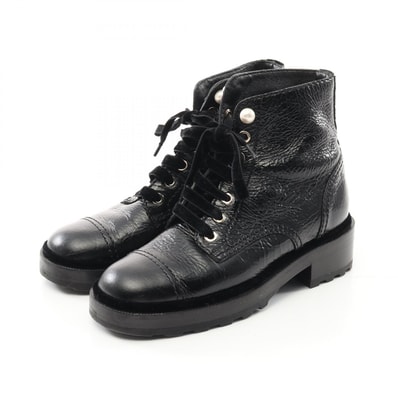 シャネル CHANEL ココマーク ブーツ 靴 レザー レディース ブラック系 【中古】