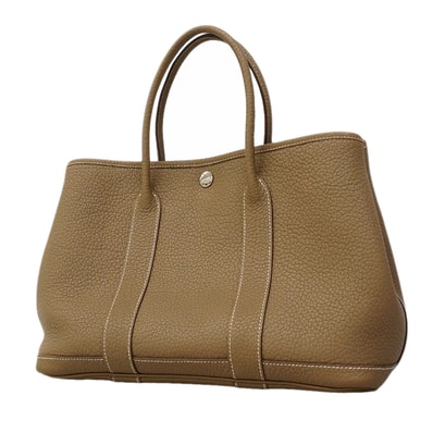 ★SALE【6gd3812】エルメス トートバッグ ガーデンパーティTPM ネゴンダ エトゥープ シルバー金具 □N刻印【中古】レディース