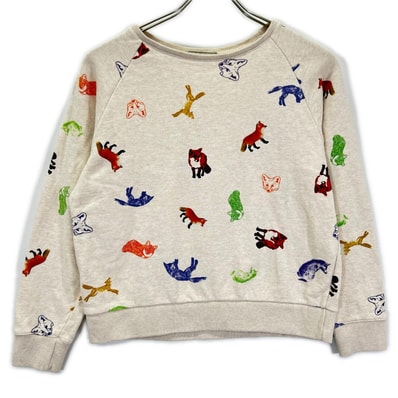メゾンキツネ KWM-0406-A アイボリー コットン Melange Childish Sweater S
