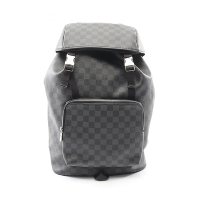 ルイ・ヴィトン LOUIS VUITTON ザック リュックサック バックパック バッグ PVCコーティングキャンバス レザー ダミエ・グラフィット メンズ ブラック系 N40005 【中古】