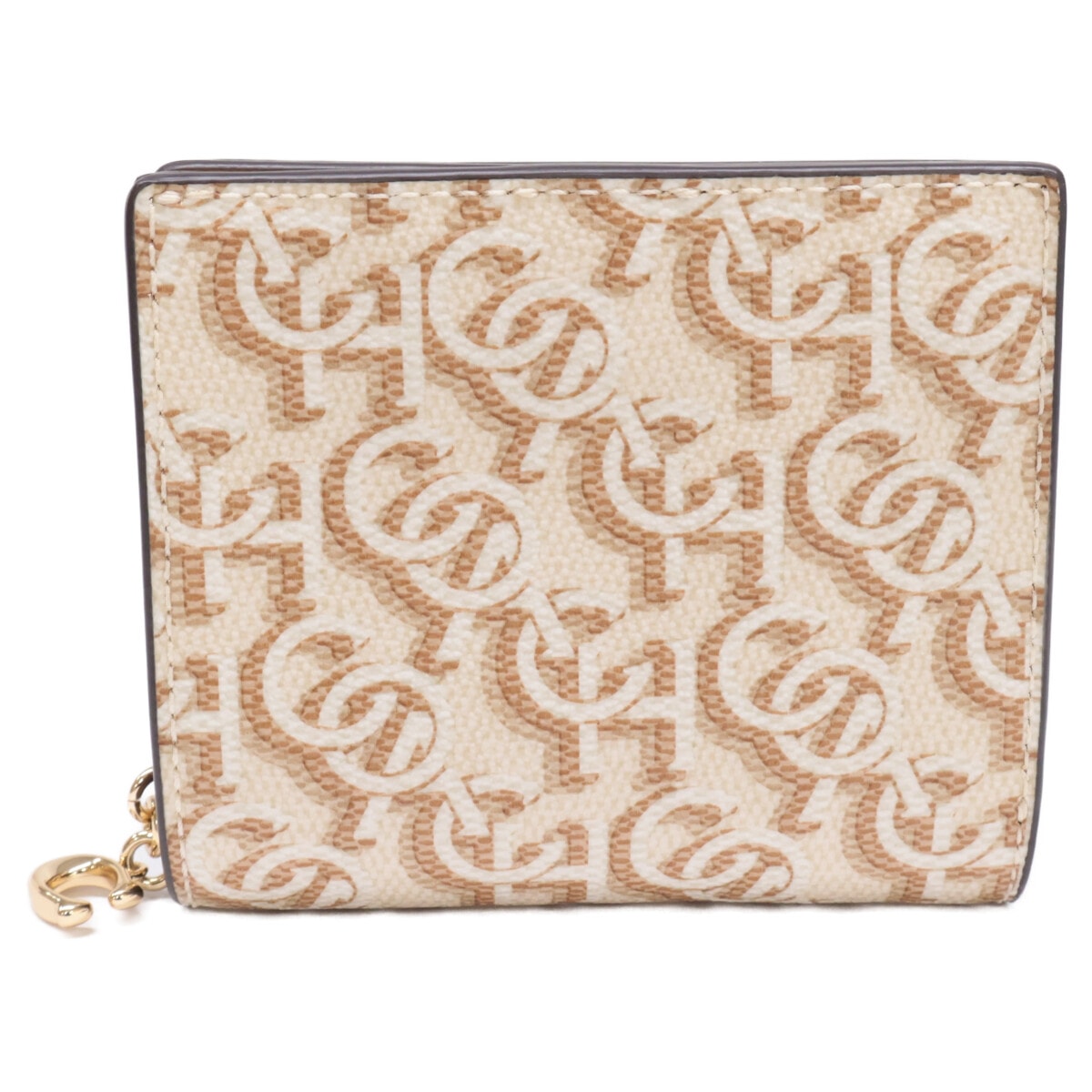 コーチ 【美品】CF522 シグネチャー モノグラム プリント スナップウォレット/