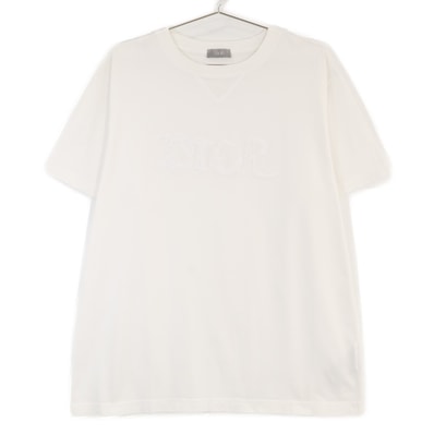 ディオール ホワイト フロントロゴ 半袖Tシャツ M