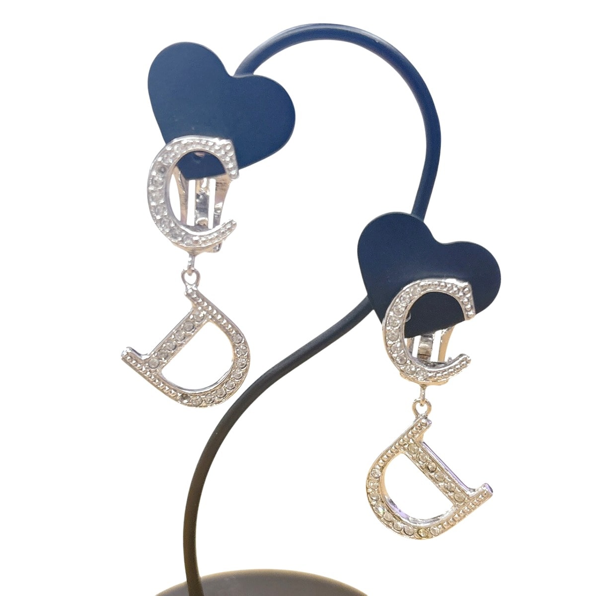 C (やや傷や汚れあり)】ディオール Dior ラインストーン CDロゴ
