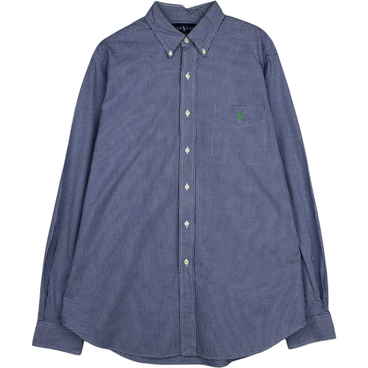 古着 ラルフローレン Ralph Lauren CLASSIC FIT クラシックフィット ギンガムチェック 長袖 ボタンダウンチェックシャツ メンズL相当/eaa628643