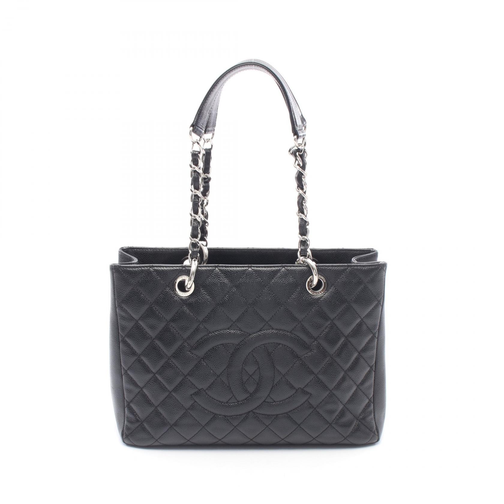 シャネル CHANEL マトラッセ グランドショッピング GST トートバッグ バッグ キャビアスキン(グレインドカーフ) レディース ブラック系 A50995 【中古】