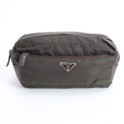 ■美品 プラダ テスート ナイロントライアングルロゴクラッチ バッグ