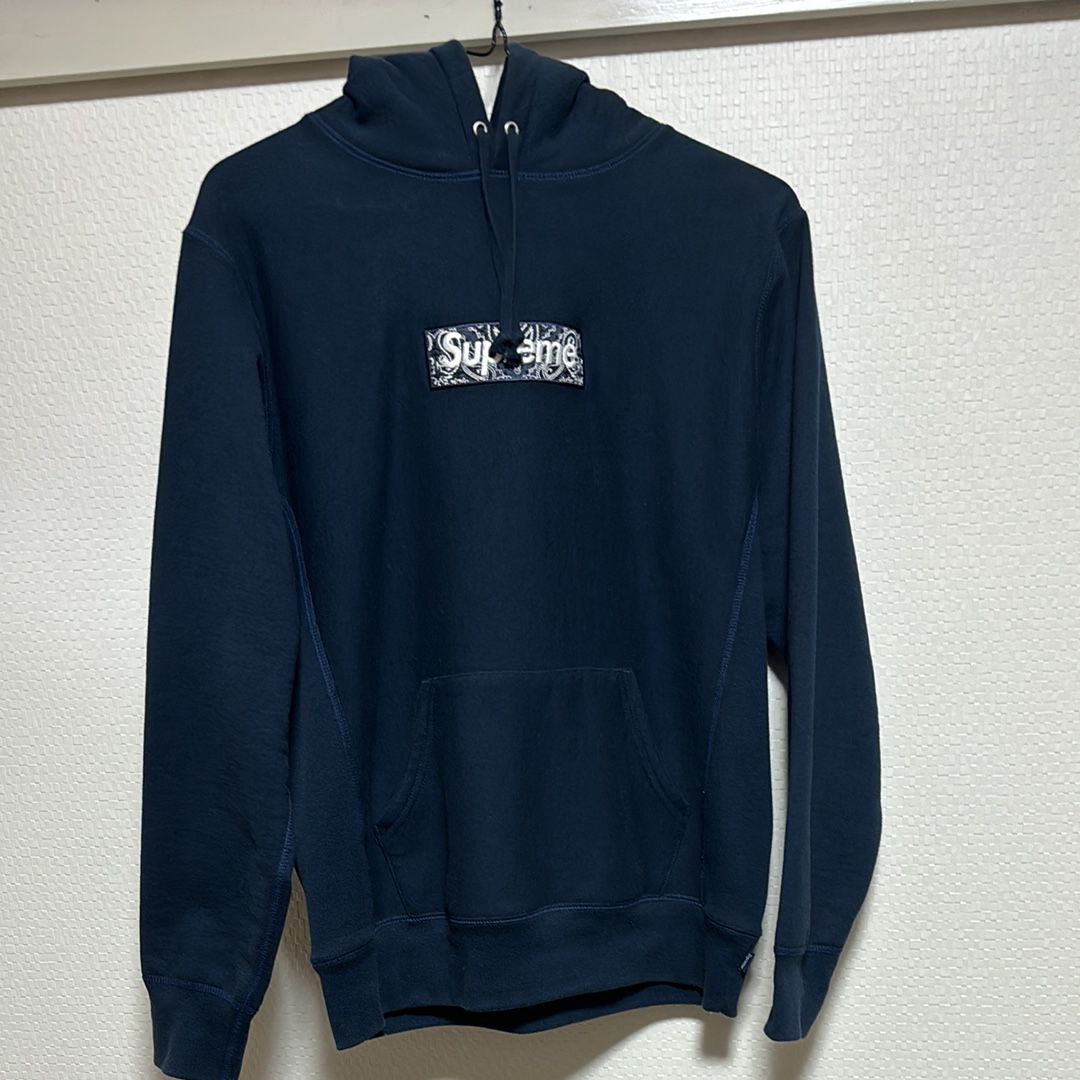 Supreme Bandana Box Logo Hooded Sweatshirt "Navy"