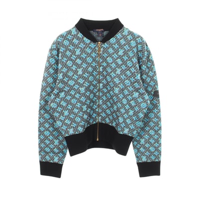 ルイ・ヴィトン LOUIS VUITTON モノグラム ジップアップ 衣料品 アウター ウール ナイロン シルク メンズ ブラック系 / ブルー系 / マルチカラー 【中古】