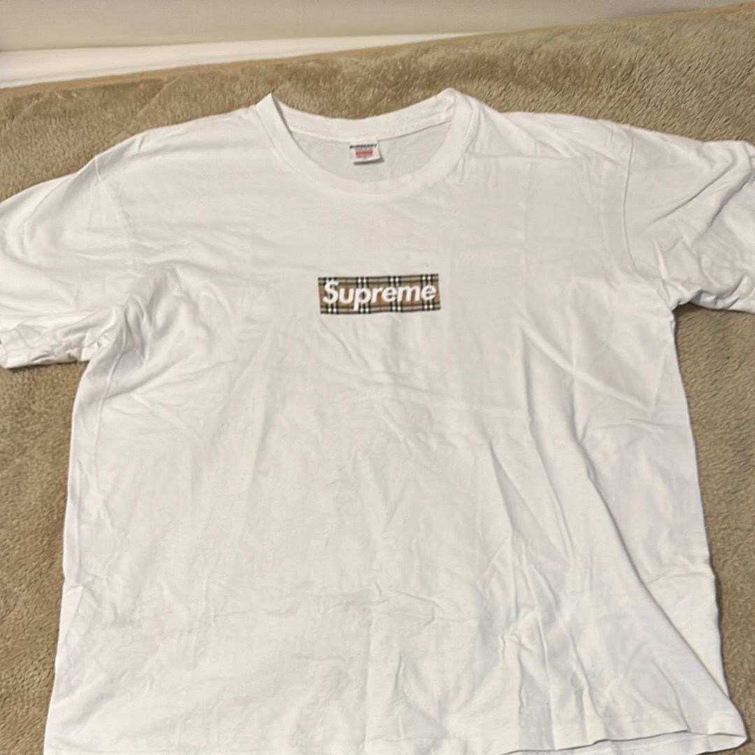 Supreme / Burberry Box Logo Tee "White"