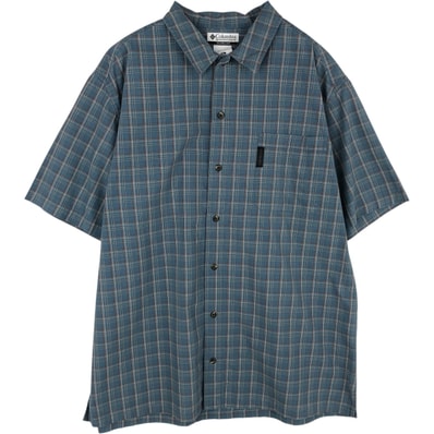 古着 00年代 コロンビア Columbia 半袖 コットン チェックシャツ ボックスシャツ メンズXL相当/eaa632778