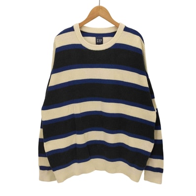 アクリルコットン ボーダー柄ニット【1138301150540】