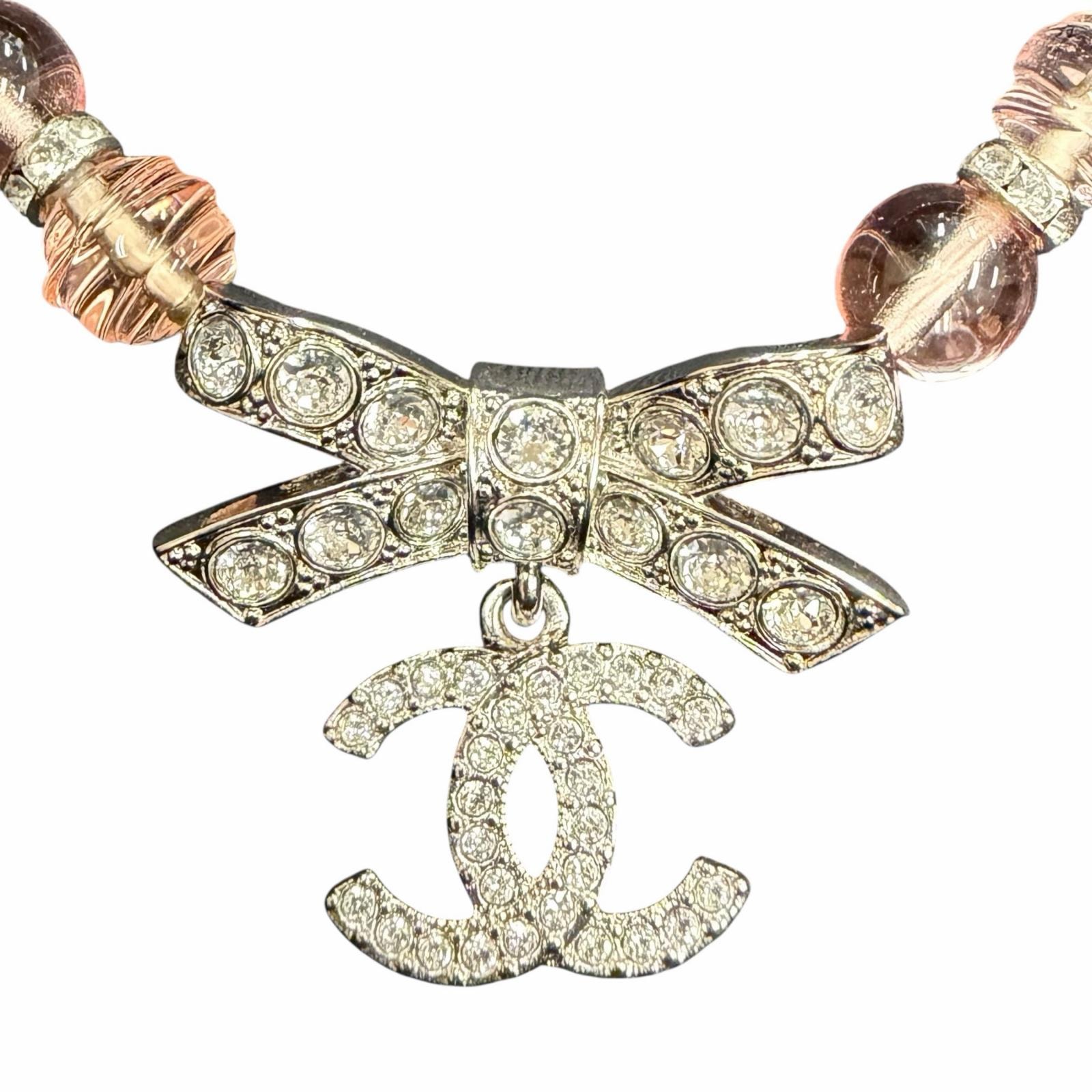 極美品 シャネル ネックレス ピンク レディース B23S